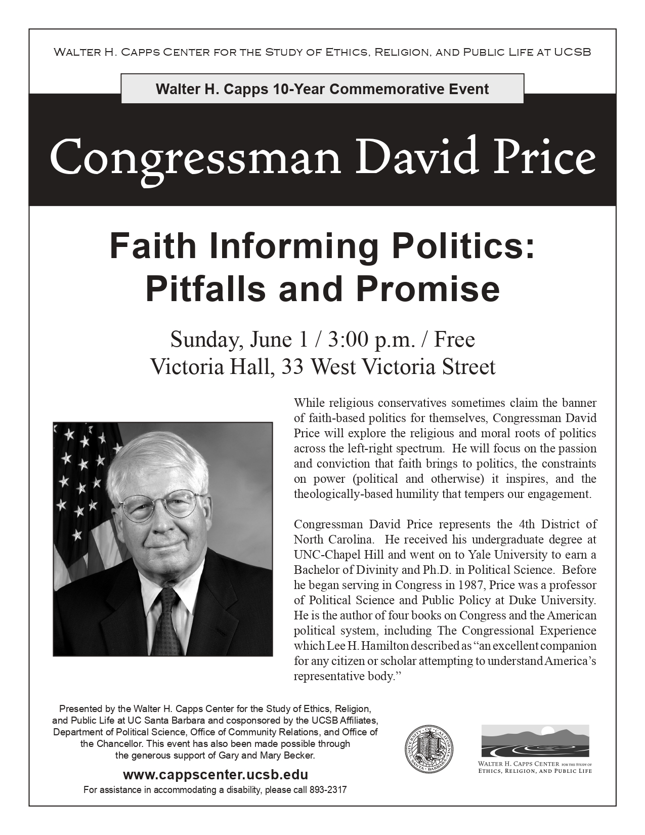 Faith Informing Politics: Pitfalls and Promise Event Image