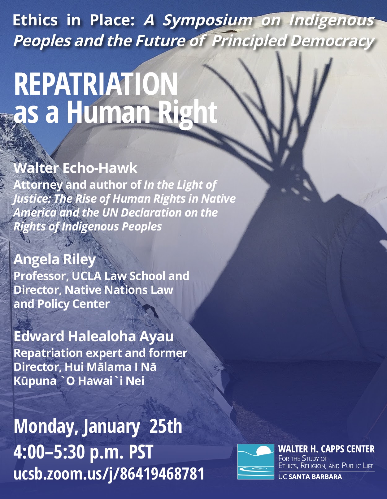 Repatriation as a Human Right, with Walter Eco-Hawk, Angela Riley, and Edward Halealoha Ayau Event Image