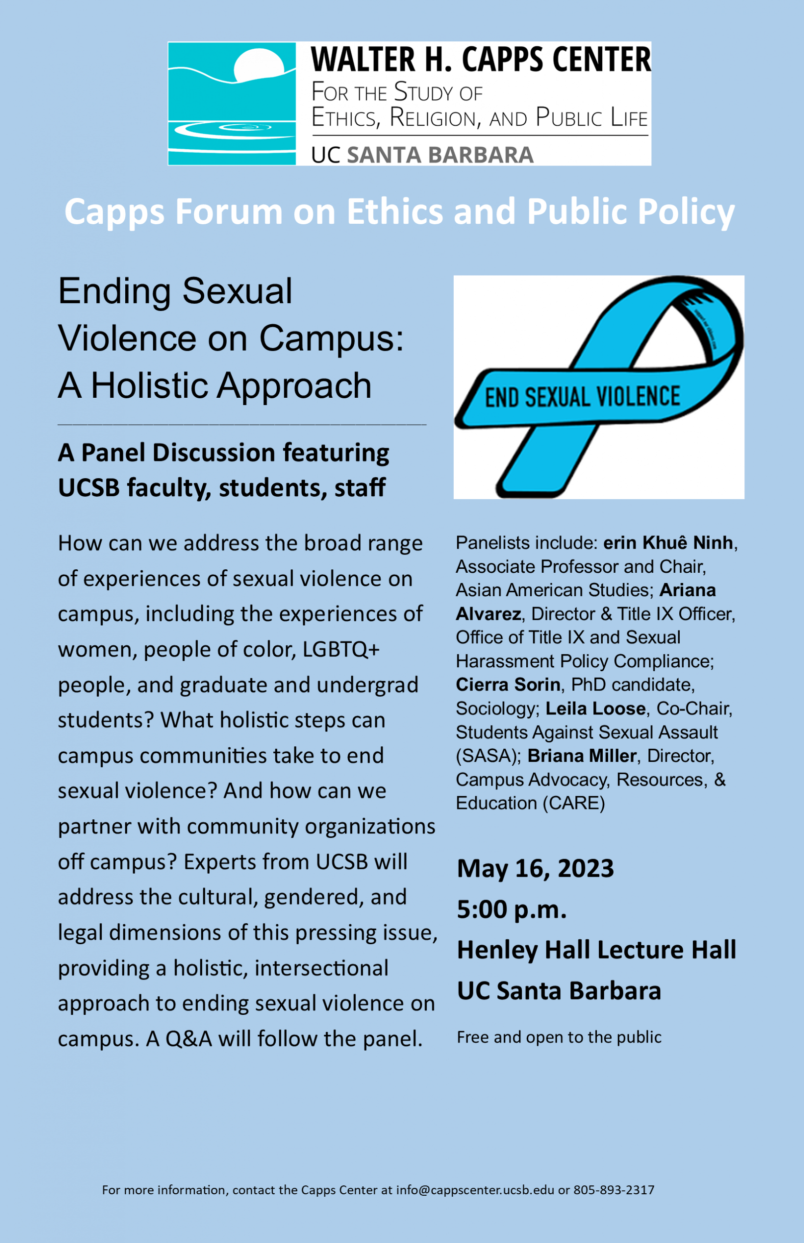 Ending Sexual Violence on Campus: A Holistic Approach Event Image